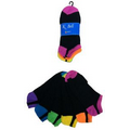 Women's Novelty Socks- 6 Packs- Two Tone